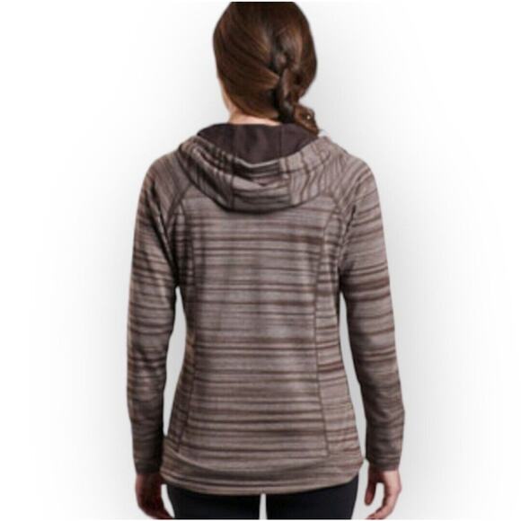 Kuhl Womens Piper Full Zip Athletic Hoodie Jacket Size XS Brown Striped - Picture 2 of 12
